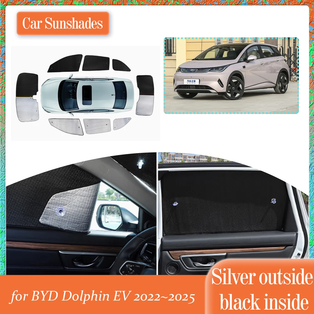 

Car SunShade for BYD Dolphin EV 2022~2025 2024 Roof Windows Sun Visor Side Windshield Curtain Cover Sunroof Pad Part Accessories