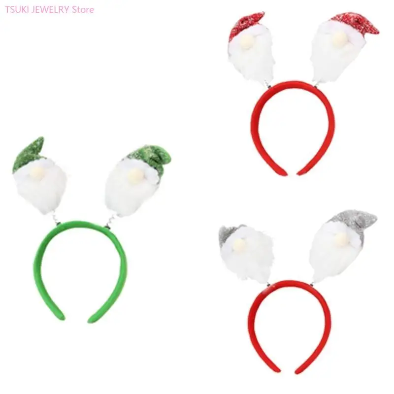 62KE المهرجانات عصابات مرحلة العروض الشعر هوب عيد الميلاد النساء أغطية الرأس الجميلة لاحتفالات عيد الميلاد