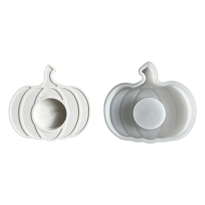 Customizable Pumpkins Designs Candlestick Mold in Sturdy Silicone for Craft Supplies Decoration Enthusiasts Daily Use 97QE
