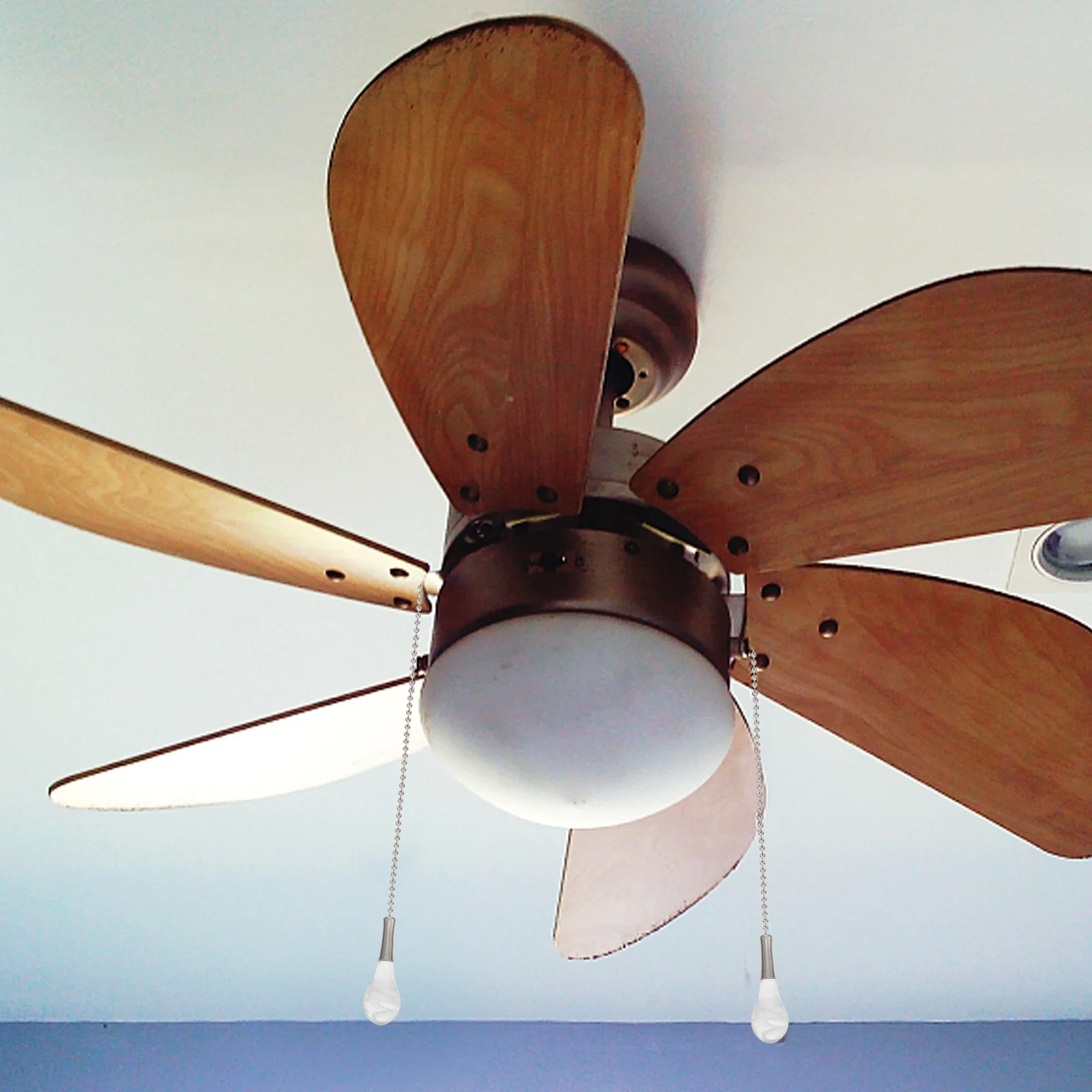 

1Pcs Glass Light Pendant Shiny Fan Lamp Ornament Ceiling Fan Pendant Lamp Hanging Decor Home Decor Hanging Drops