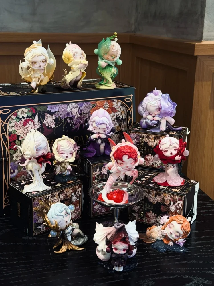 Authentische POPMART SKULLPANDA Petals In Four Acts Serie Blind Box Kawaii Anime Actionfigur Sammler-Puppe Mystery Box Spielzeug – Detail 2