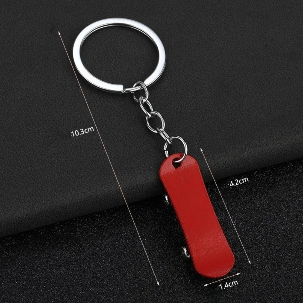 Kreativer Metall-Fingerskateboard-Schlüsselanhänger für Skate-Enthusiasten, Mini-Anhänger, Schlüsselring, Liebhaber-Geschenk für Tasche und Auto – Detail 4