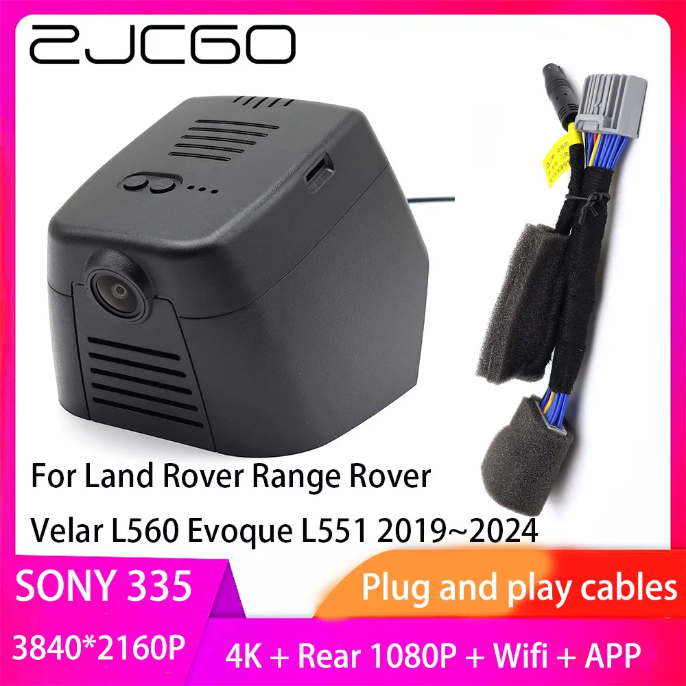 

ZJCGO Plug and Play DVR Dash Cam UHD 4K 2160P Recorder for Land Rover Range Rover Velar L560 Evoque L551 2019~2024