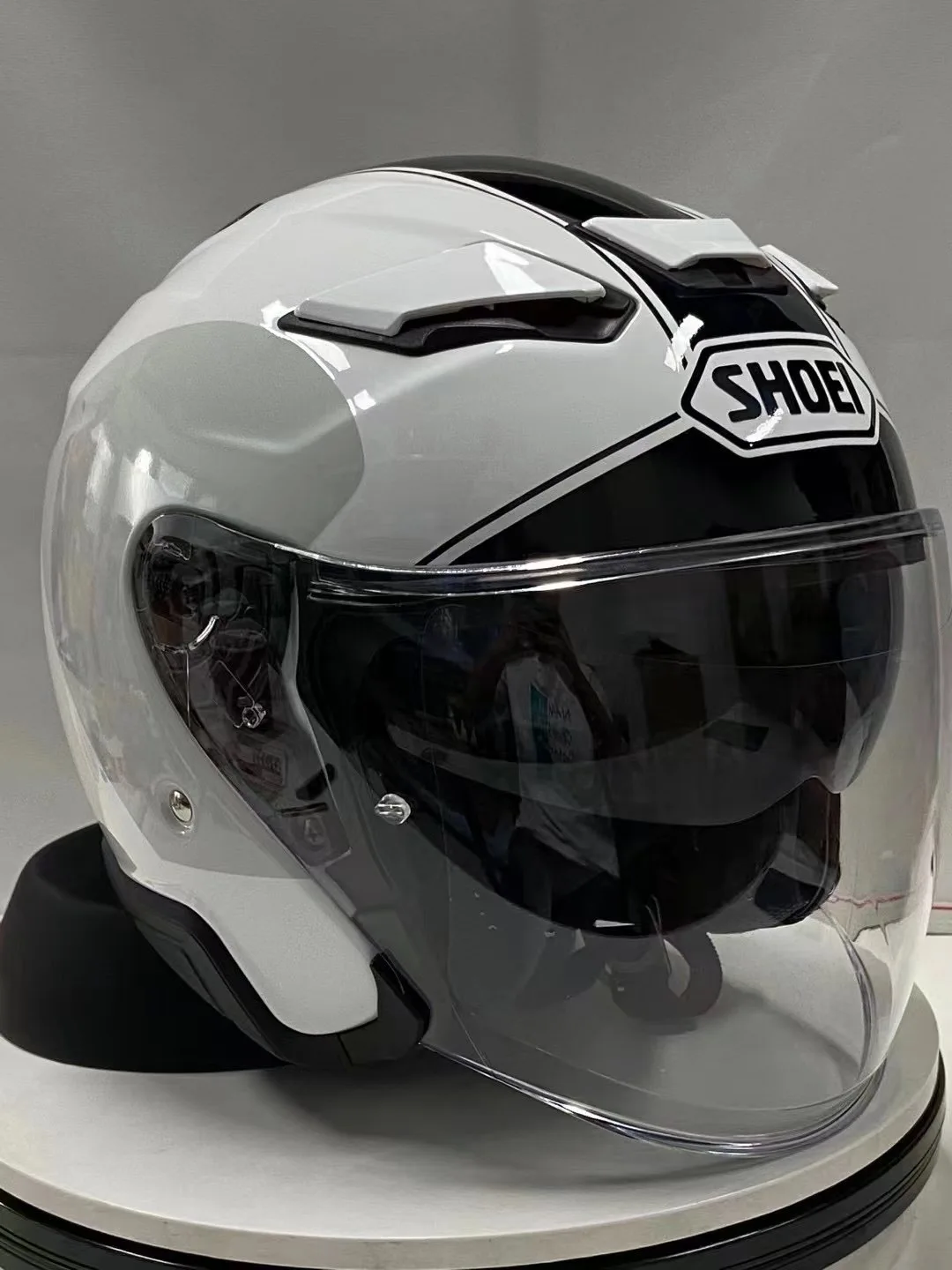 Open Face Helmet J-CRUISE 3/4 Helmet ADAGIO TC-6 WHT Double visor