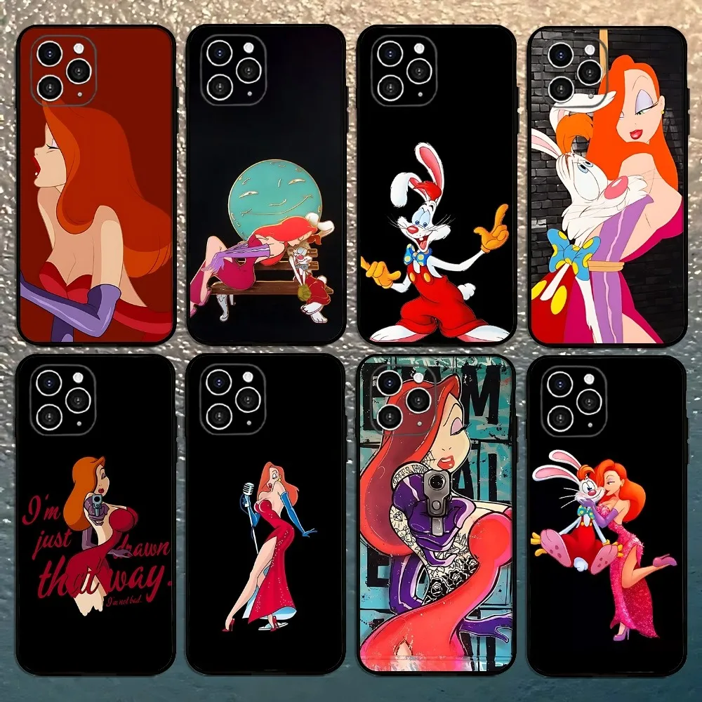 J-Jessica R-Rabbits Phone Case For Iphone 16 15 11 13 14 Pro Max 7 8 Plus X Xr Xs Max 12mini Cover Case