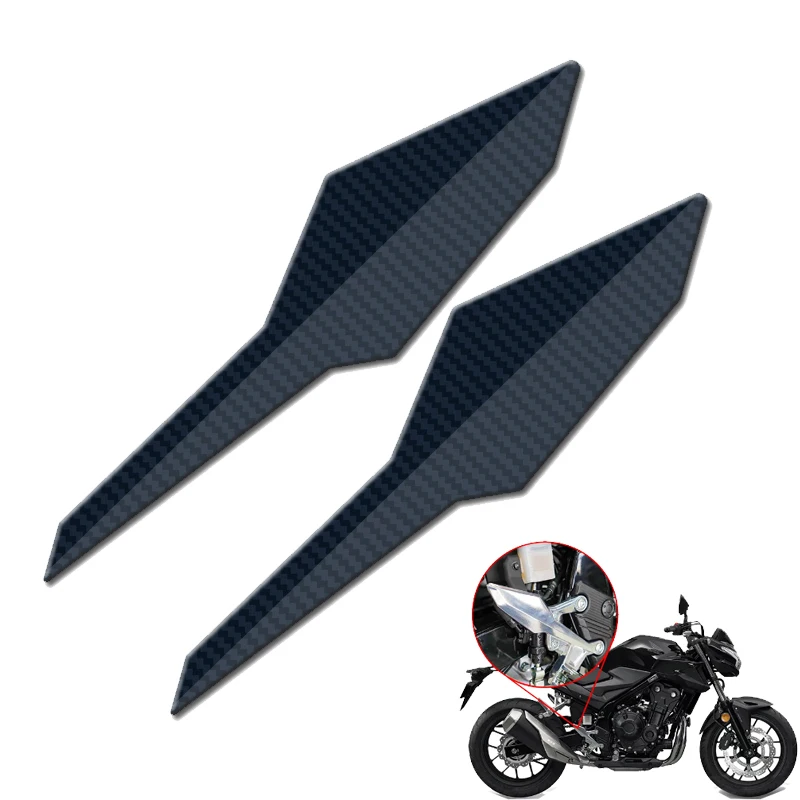 Motorcycle 5D Epoxy side foot stand stickers car frame carbon fiber Protector Sticker for Honda CBR500R CB500F CB400F CB400X