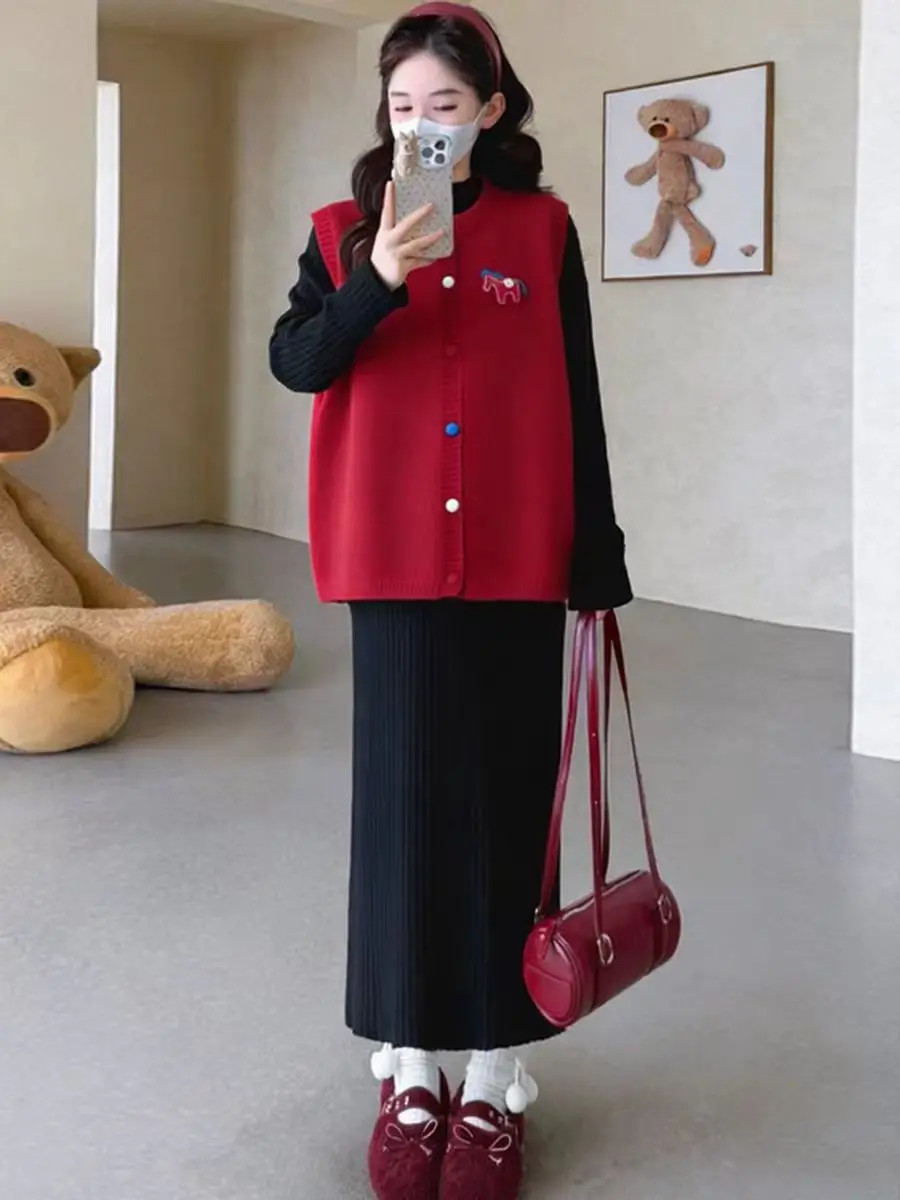 

Новый модный вязаный жилет-кардиган в стиле Little Fragrance для женщин, свободный крой, на весну-осень-зиму