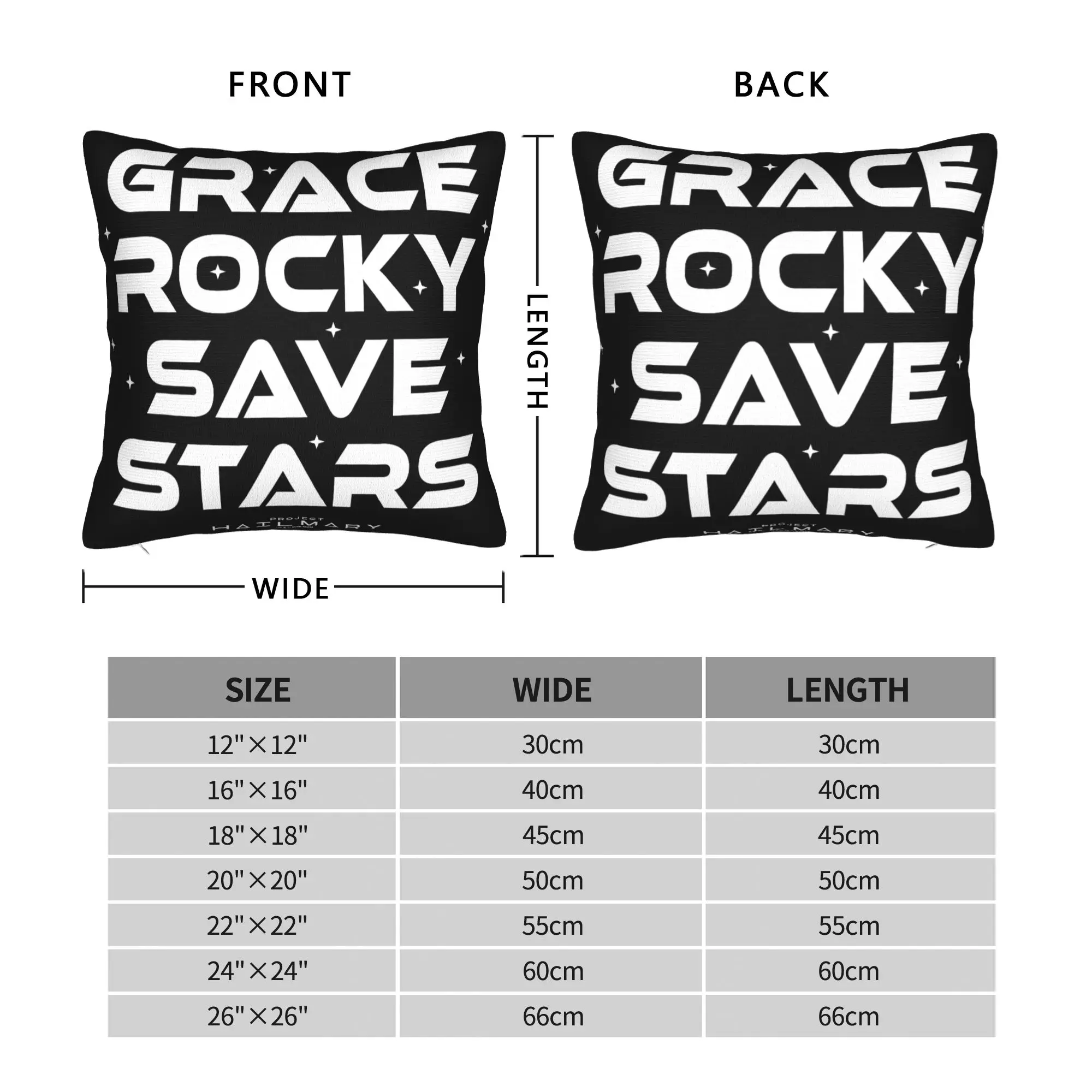 Project Hail Mary Grace Rocky Save Stars Poster Pillow Case  Morden Pillow Cover Soft Pillowcases For Wedding Party Home Decor