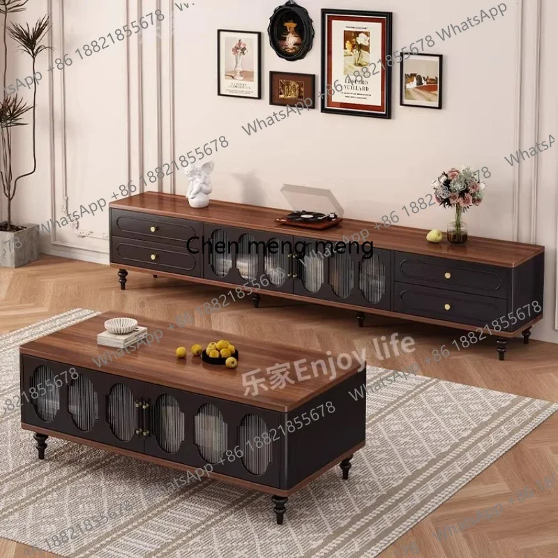 

E136 Cheap Living Room TV Stand Wood Vertical Television Designer TV Stand Glass Minimalist Meuble Television Salon Bedroom Fur