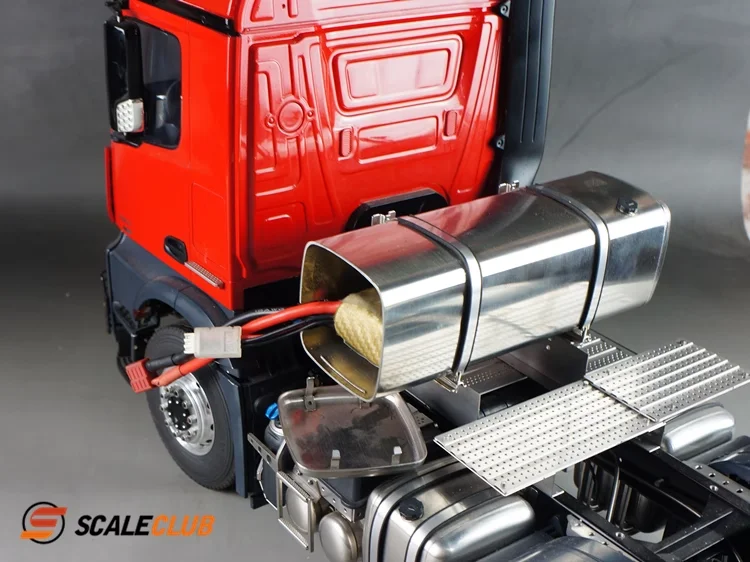 Scaleclub Truck Fuel Tank Working Pedal Platform Battery Storage Universal RC Tamiya LESU 1/14 Traction Truck Toy Model
