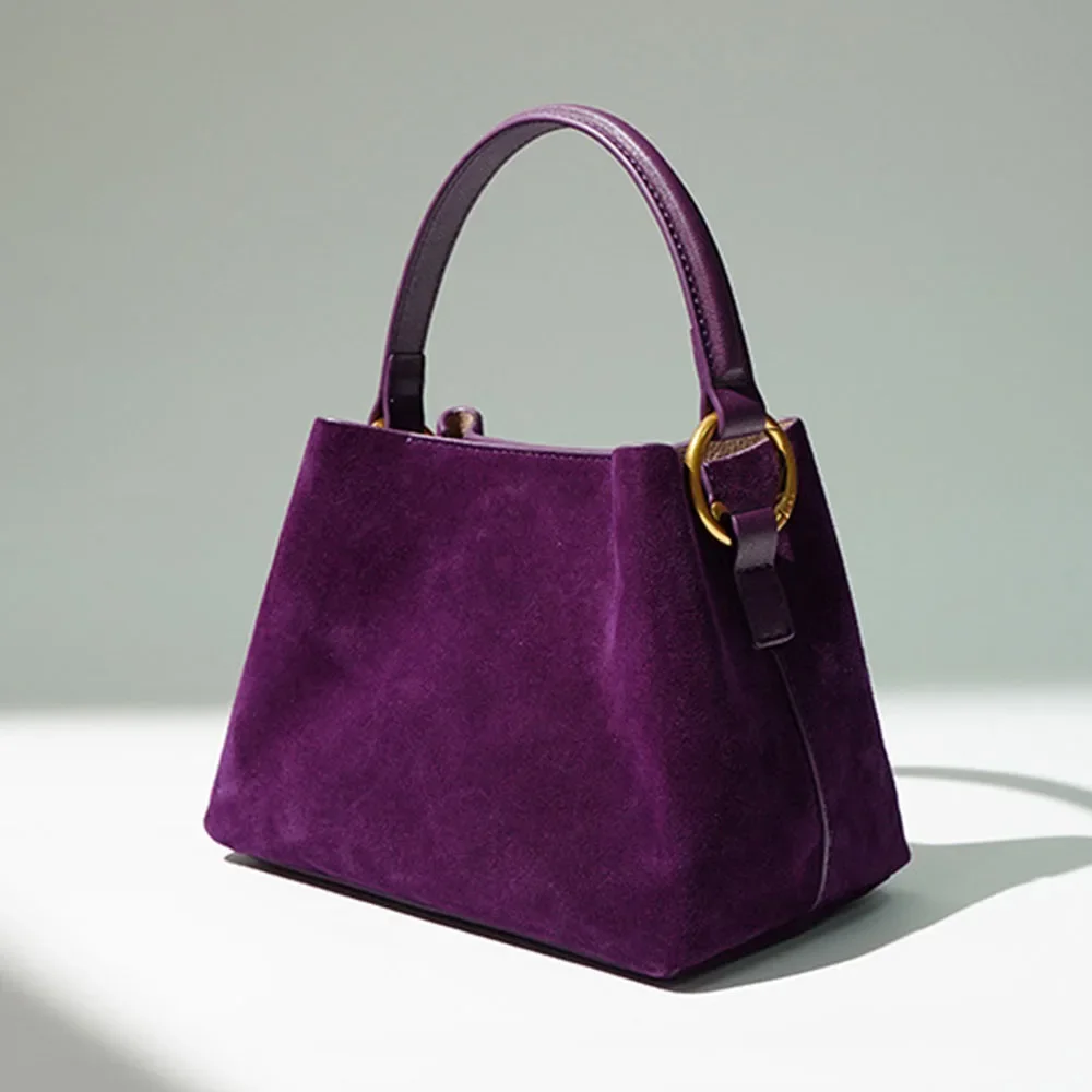 

Motingsome Luxury Suede Leather Simply Style Woman Bags Elegant Dinner Party Clutch Small Pouch Shoulder Mini Handbag 2024 New