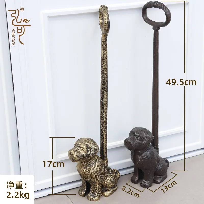 Cast iron art door wedge puppy  top anti-collision safety creative  stopper cartoon door stopper windproof without punch