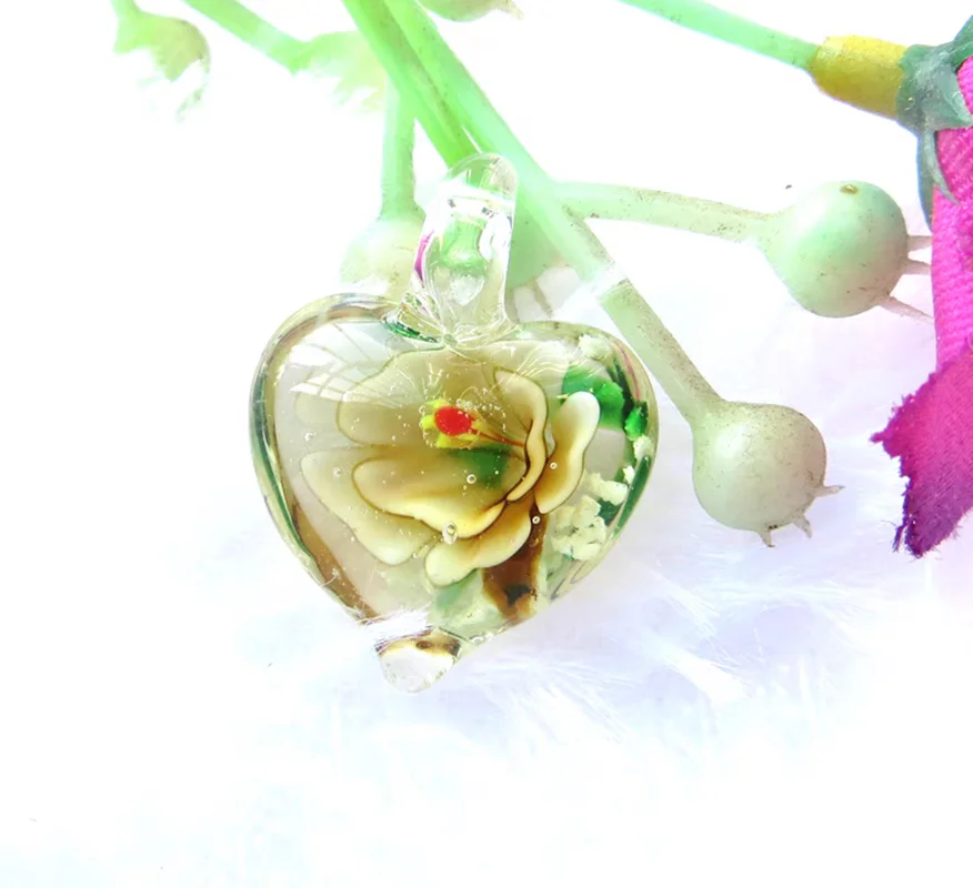 New Handmade Murano Lampwork Glass Little Love Heart Pendant Fit Necklace Hot Sale Jewelry Gifts