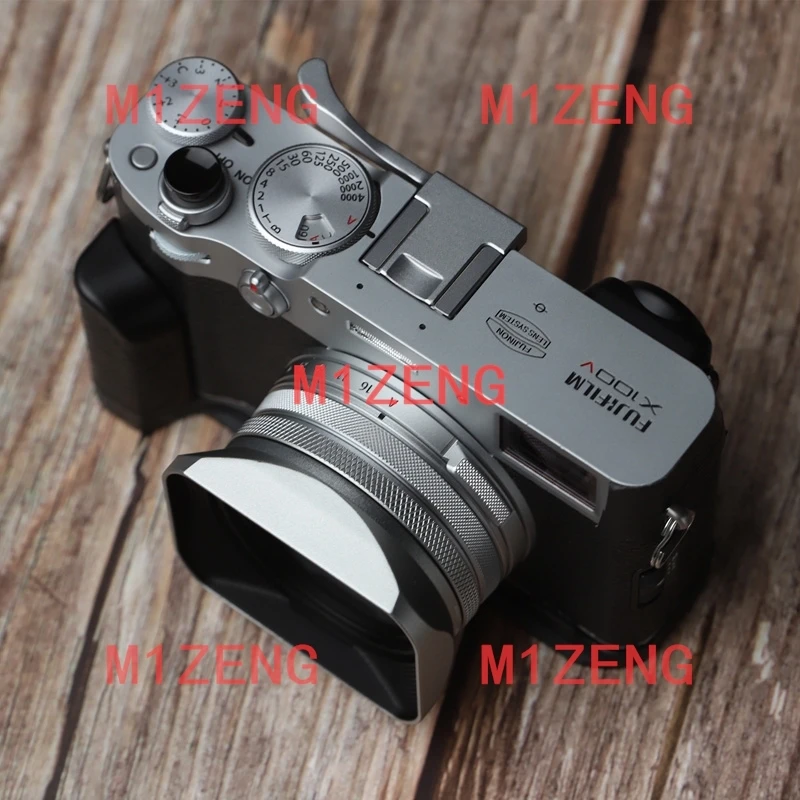 Metal Square Lens Hood cover with Lens Cap For Fujifilm Fuji X100V X100VI X100F X100S Camera