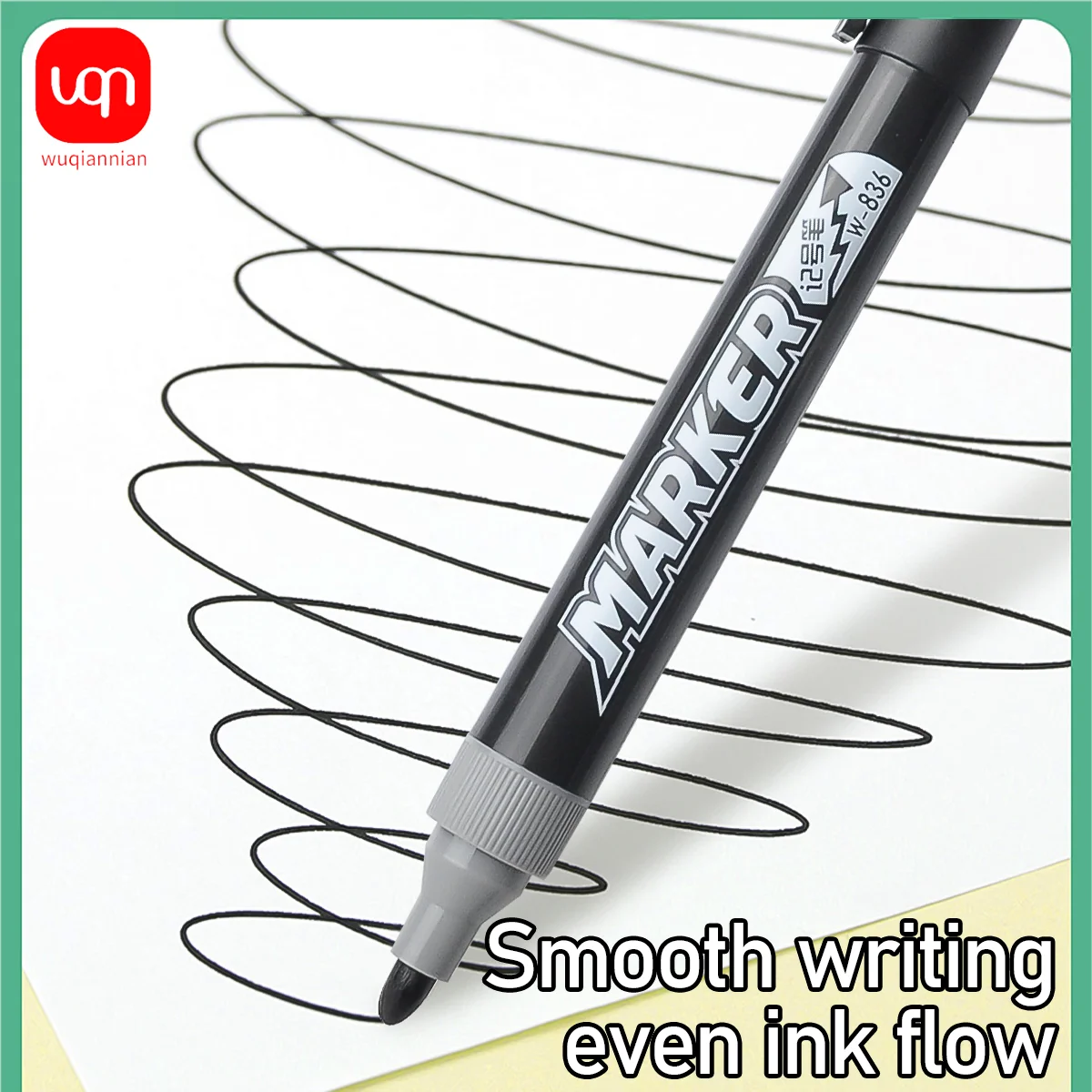 

WQN 3/6pcs Black Oil-Based Markers, Outline Pens, Safe Ink, Odorless, Fade-Resistant, Creative Poster and Graffiti