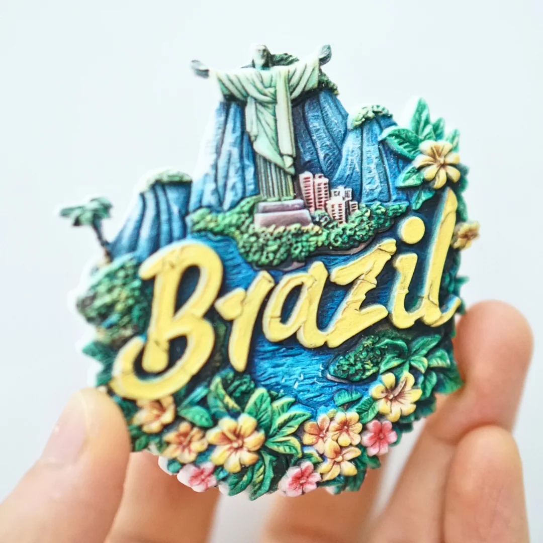 1pc, Brazil fridge magnets, colorful fridge magnets, Brazil travel fridge magnets, Rio de Janeiro fridge magnets, home decoratio