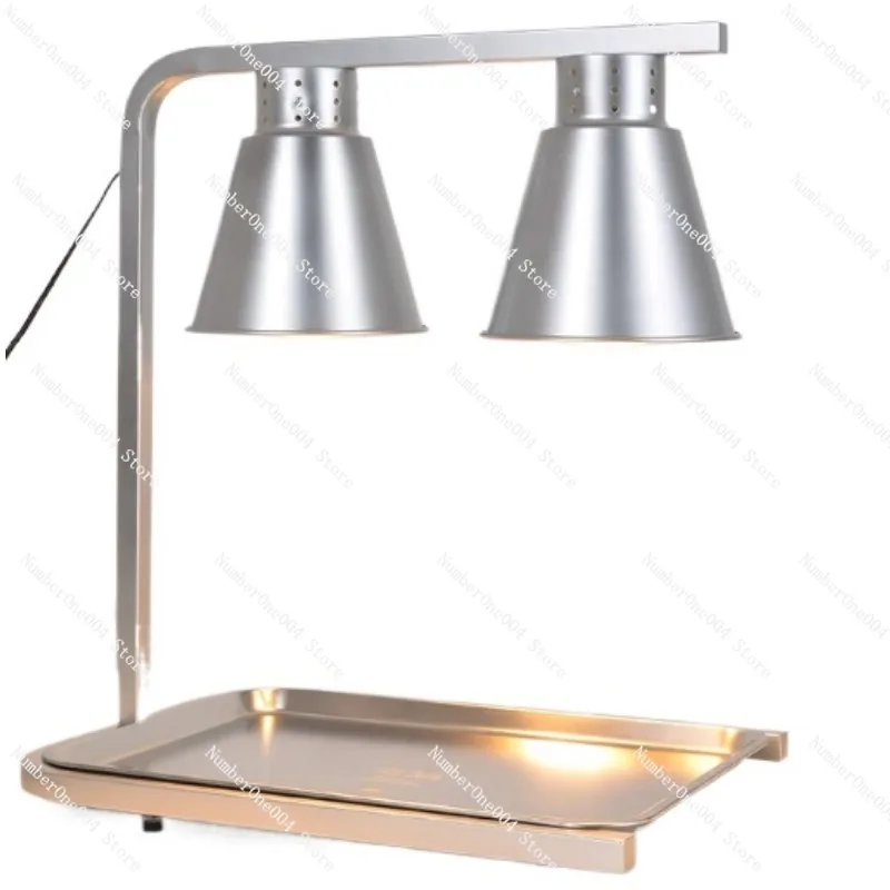 

For Food Heating Catering Insulation Lamp Desktop Double Head Hotel Breakfast Snack Cooked Food Warm Baking Lamp