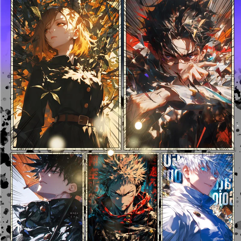 Wholesales Jujutsu Kaisen Collection Card Crystal B5 Gojo Satoru Company Curse Nightmare Wave2 Trading Anime Game Playing Cards