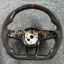 Real Carbon Fiber Steering Wheel For Audi R8 TTS TT RS MK3 2016-2022 High Quality Custom Style