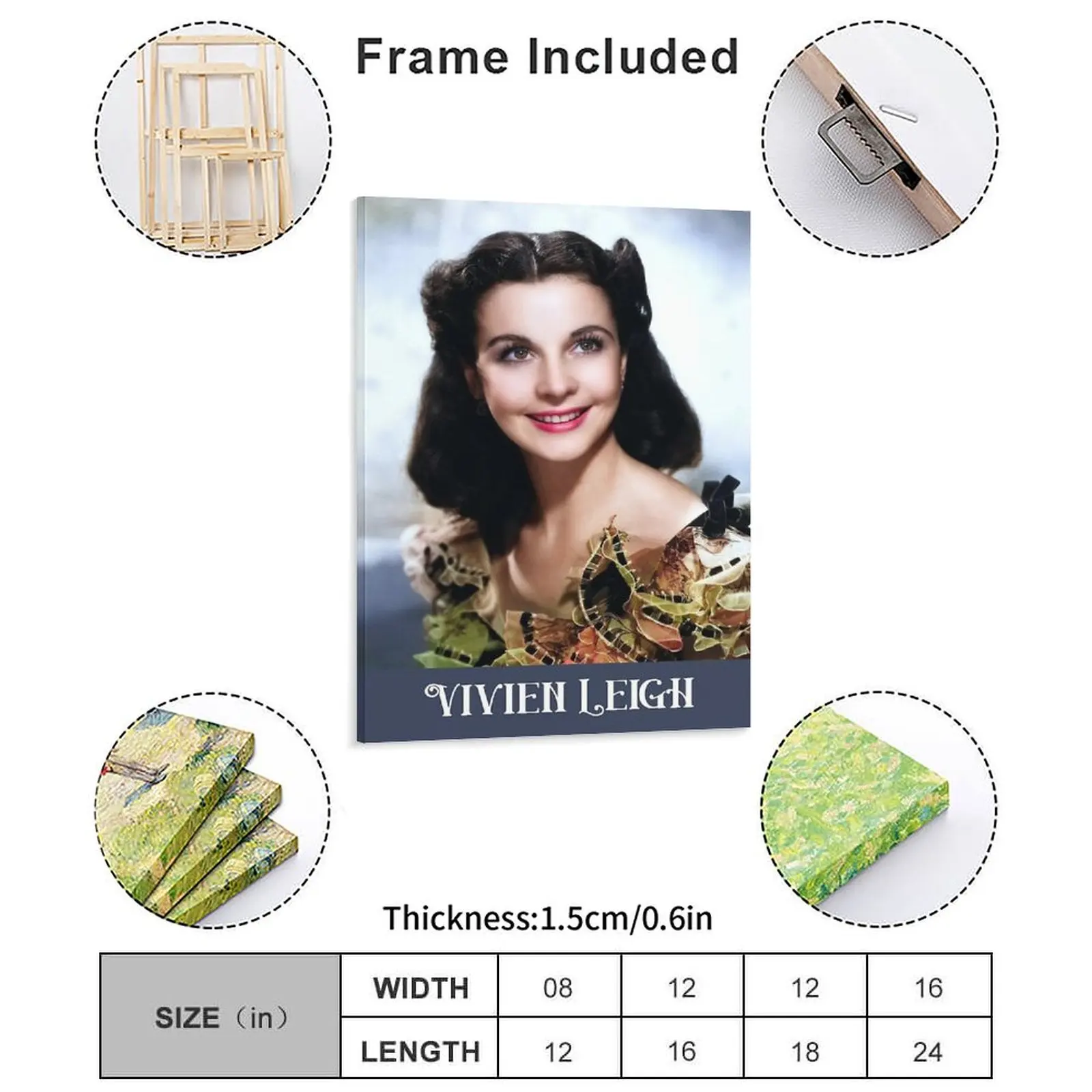 Vivien Leigh A Streetcar Named Desire Ladies and Gentlemen Canvas Painting Classic Framed Wall Paintings