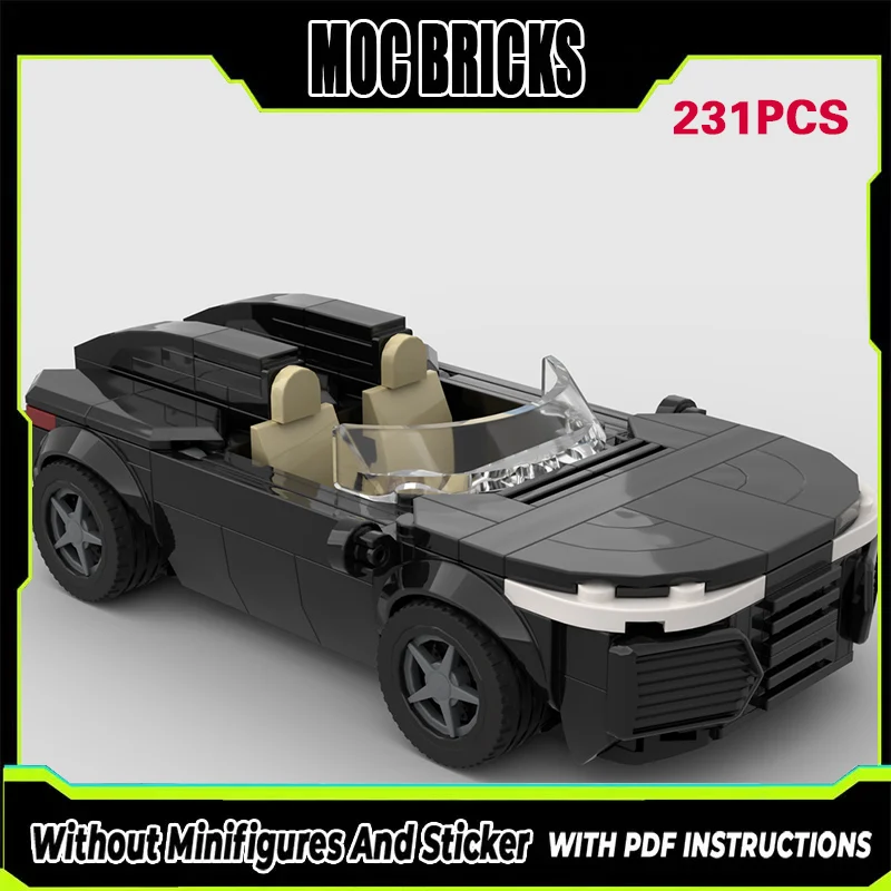 

Конструктор MOC: Модель гоночного автомобиля, классическое черное купе, модульная технология, подарки, праздничный набор для сборки, детские игрушки