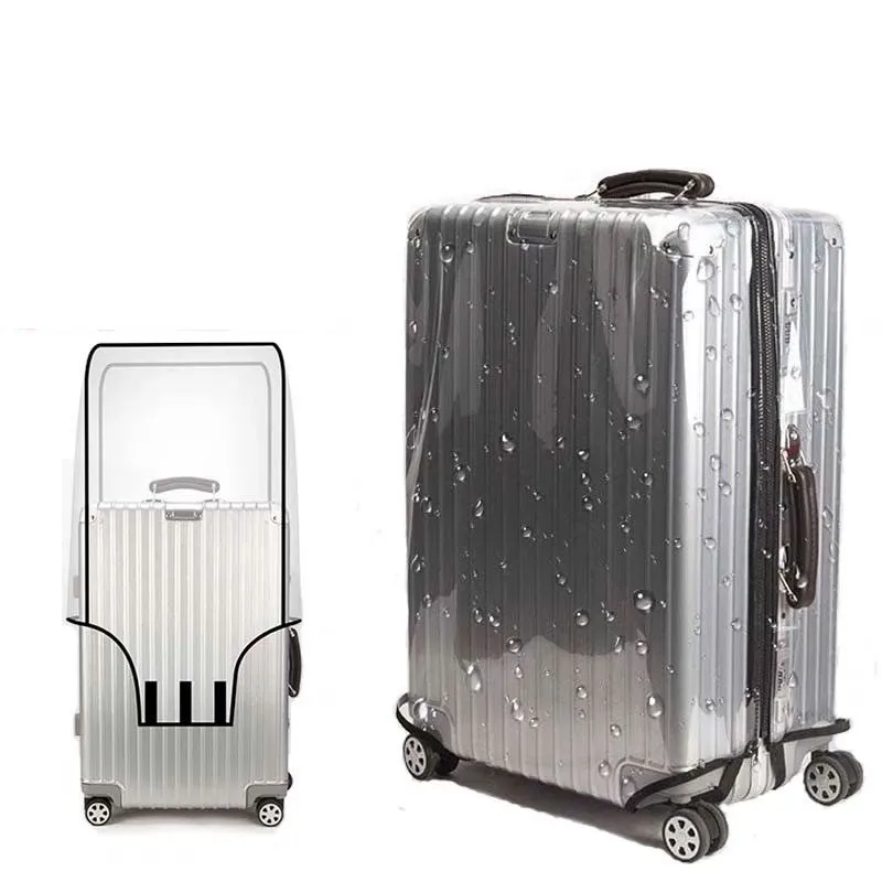 Luggage Cover 2023 Transparent PVC Luggage Covers Waterproof Trolley Suitcase Dust Cover Dustproof Travel Organizer Accessories