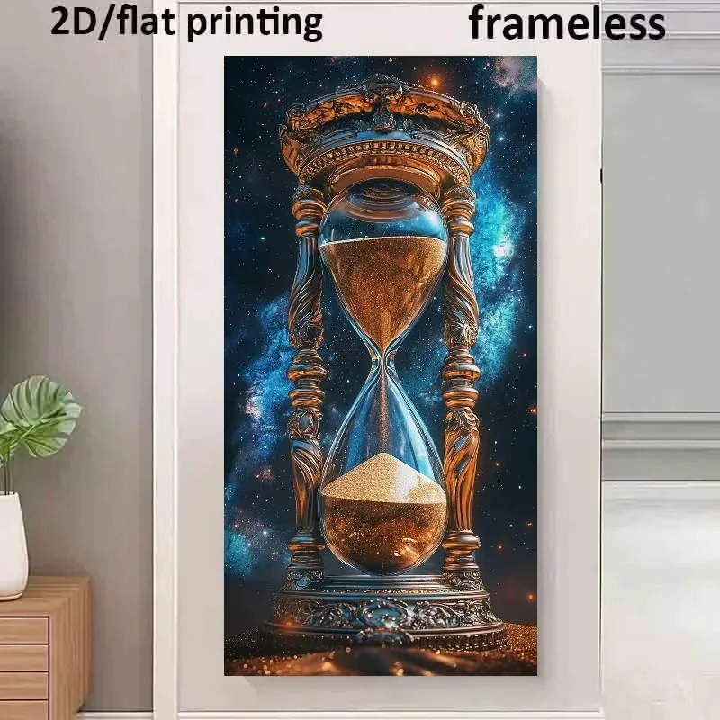 Multiple sizes 1pc frameless Large size Canvas Painting,2D Flat, 2D Flat, 1pc 19*39In/50*100Cm Hourglass Of Eternity Canvas Pain