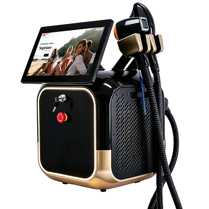 All Skin Tone Available 4‑In‑1 Diode Pico DPL RF Combined Beauty Machine FAC Lens Precise Light Beam Ice Cooling Painless Hair Remover Tattoo Pigment Remove Skin Rejuvenation Wrinkle Reduction Non‑Invasive Beauty Apparatus For Salon And Personal Use
