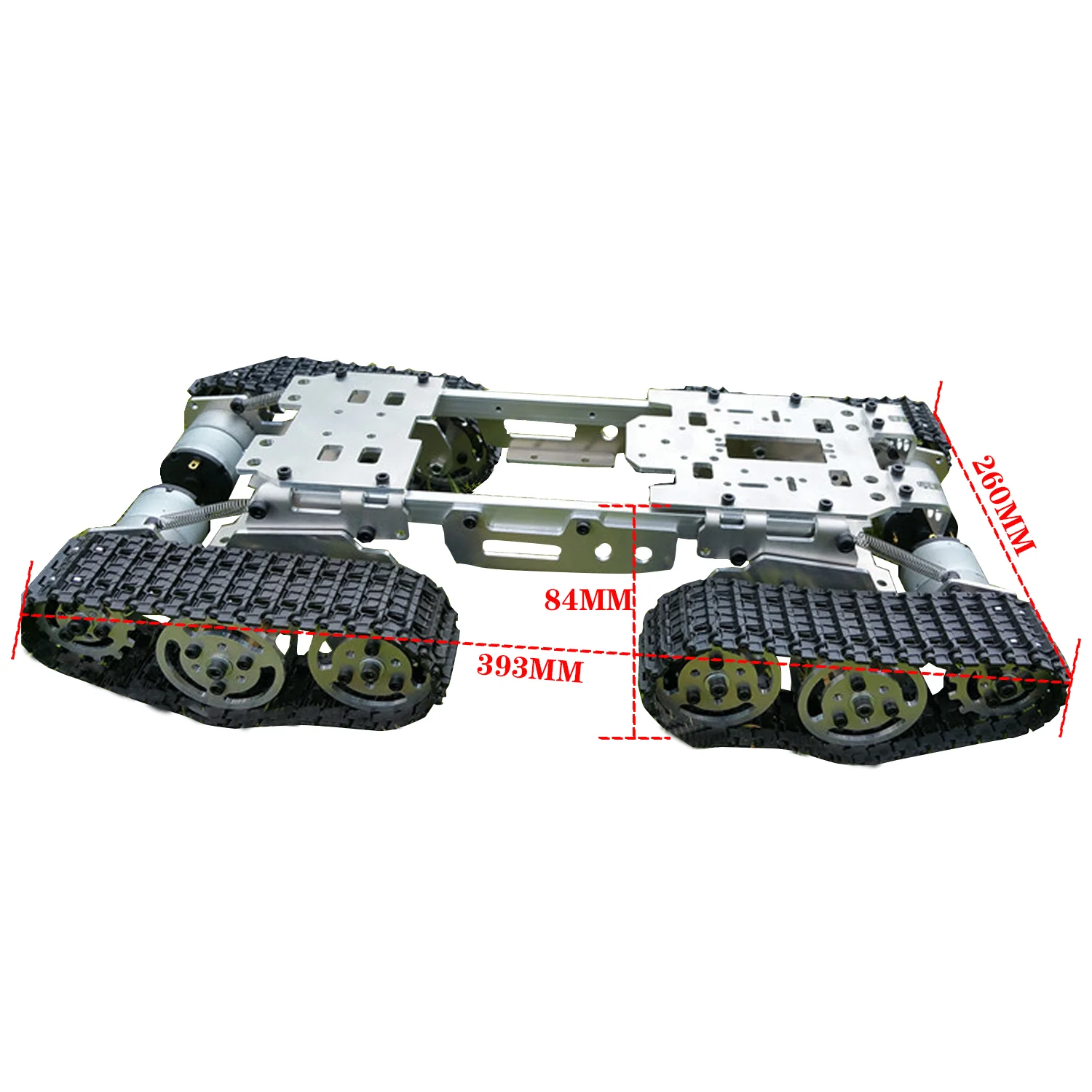 Tank Chassis Crawler 4WD smart Tank Car Chassis for DIY Toy Mobile Platform Mounting Interface for Servo Robot Arm