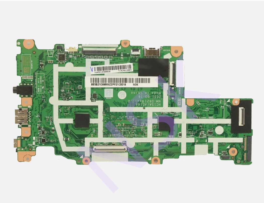 NM-D621 FRU PN 5B21C99670 CPU N5100 UMA DRAM 8G 64G EMMC Richtek Model Multiple optional 500e Chromebook Gen 3 motherboard