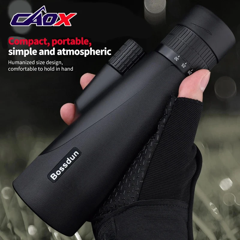 CAOX 10-30x50 Zoom HD Monocular Telescope for Bird Watching Hunting Camping - Outdoor Tripod & Phone Clip Included