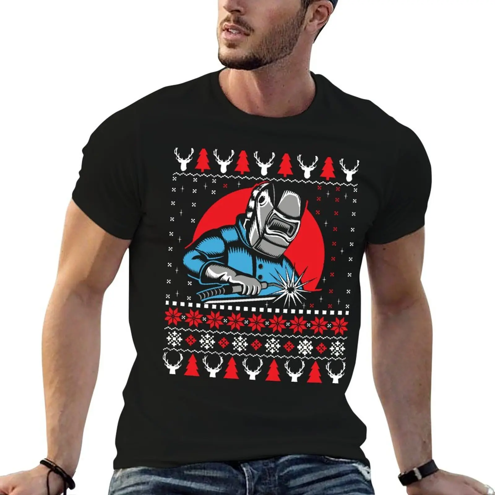 WELDER X-MAS, Welding Christmas T-Shirt oversized t shirt anime clothes mens t shirts
