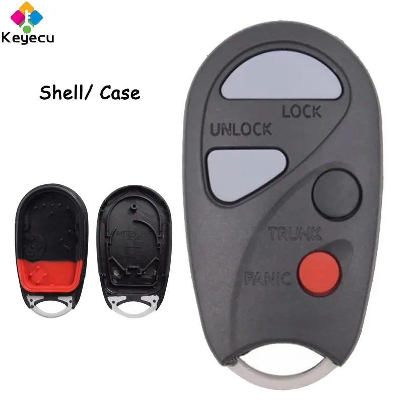 KEYECU Remote Control Car Key Shell Case With 4 Buttons Fob for Nissan Sunny Maxima Sentra Pathfinder Xterra for Infiniti I30