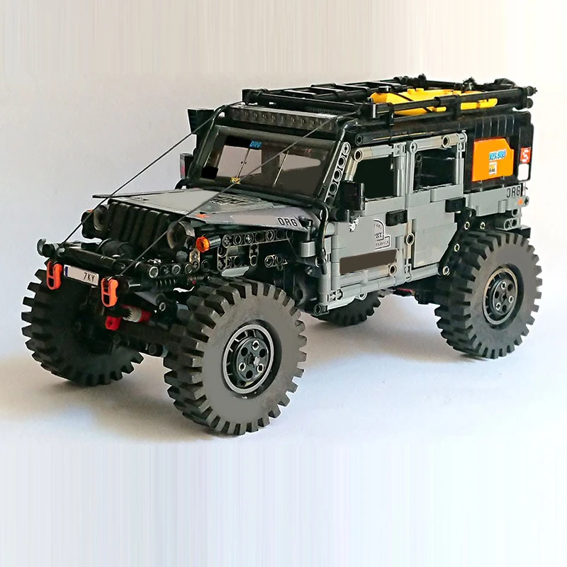 Speed Racing Car Model MOC Building Bricks Wrangler Off-Road Vehicle Modular Technology Gifts Holiday Assemble Children Toy Suit