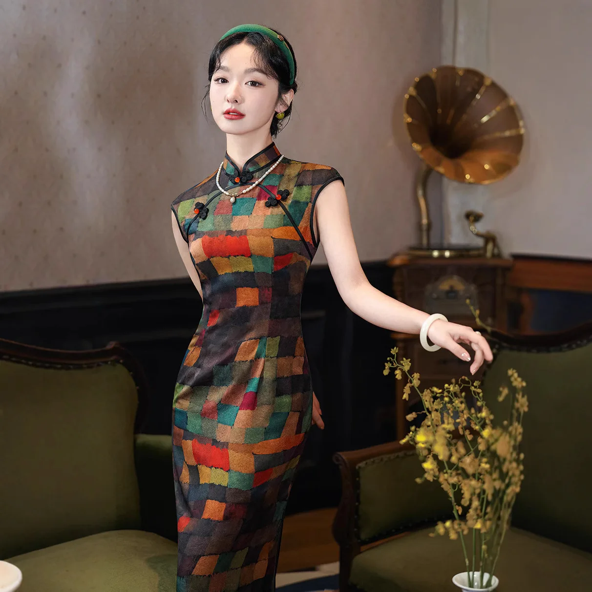 Yourqipao الصينية التقليدية شيونغسام المرأة فستان سهرة طويل تشيباو 2026 تنورة السنة الجديدة #1