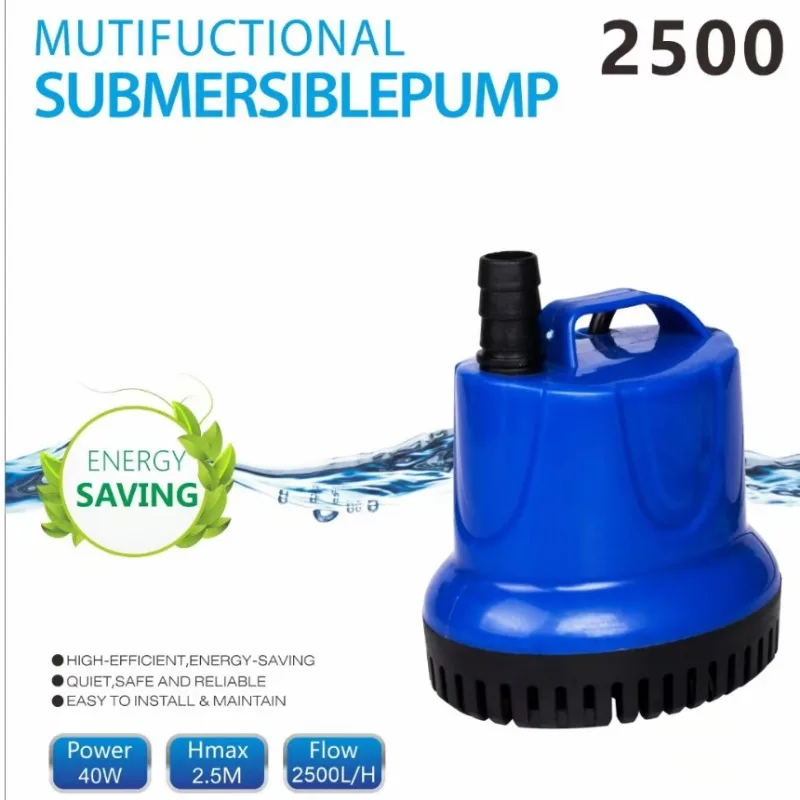 Submersible Water Pump with Suction Cups, Aquarium Pump, Fish Tank Fountain, Ultra-Quiet Filter, 25 W, 40 W 60 W 100W EU US Plug