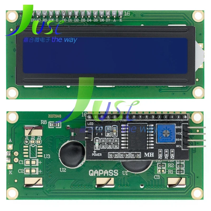 20pcs/lot LCD module Blue Green screen IIC/I2C 1602 for arduino 1602 LCD UNO r3 mega2560 LCD1602+IC2