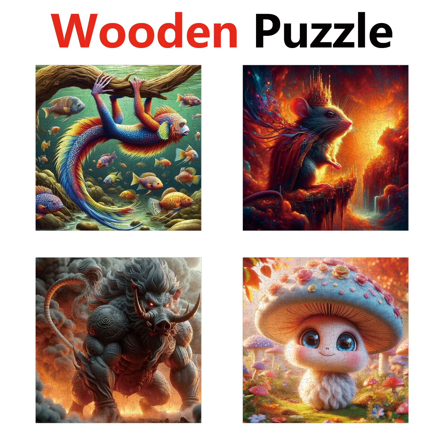 

Leaf House Mouse Pumpkin Animal Puzzles High Quality Jigsaw Puzzle Wooden Puzzle Best Christmas Gift