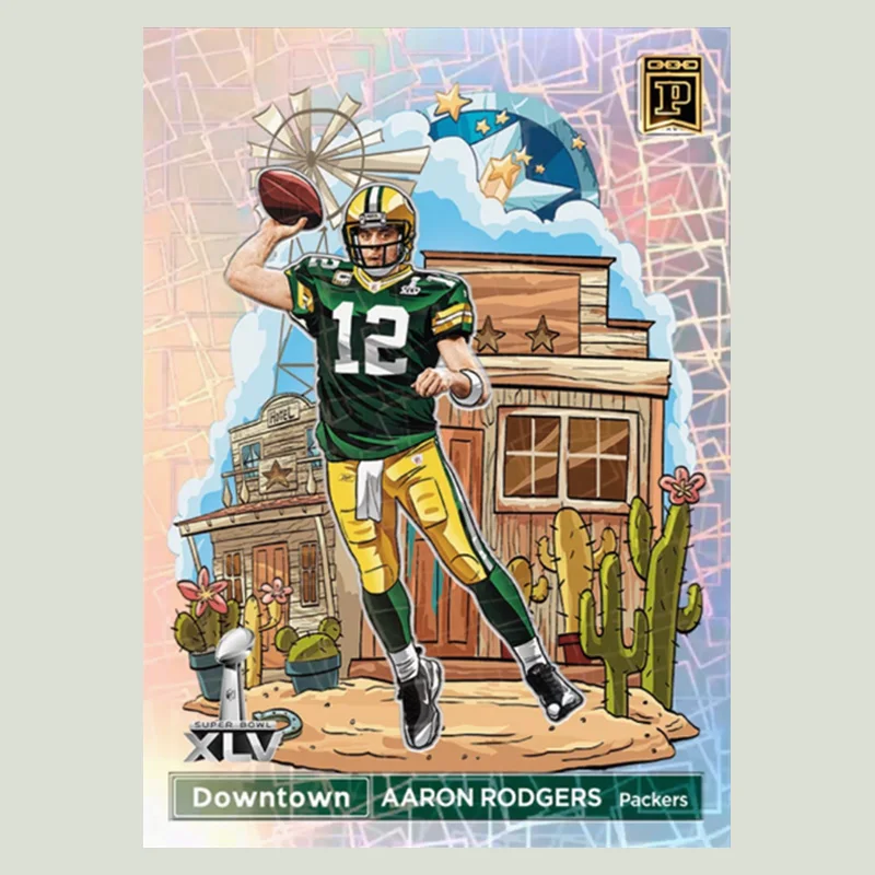 Panini DIY Domowe Super Bowl Downtown NFL Roger Staubach Aaron Rodgers Rugby Star Karty Kolekcjonerskie Prezent Urodzinowy Kolekcja