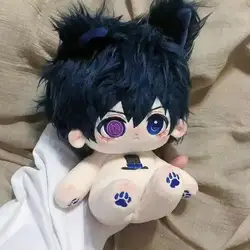 20cm Black Butler Plush Doll Ciel Kawaii Cosplay Anime Boy Doll Body Ears Tail Set With Skeleton No Attribute Soft Ornament Toys