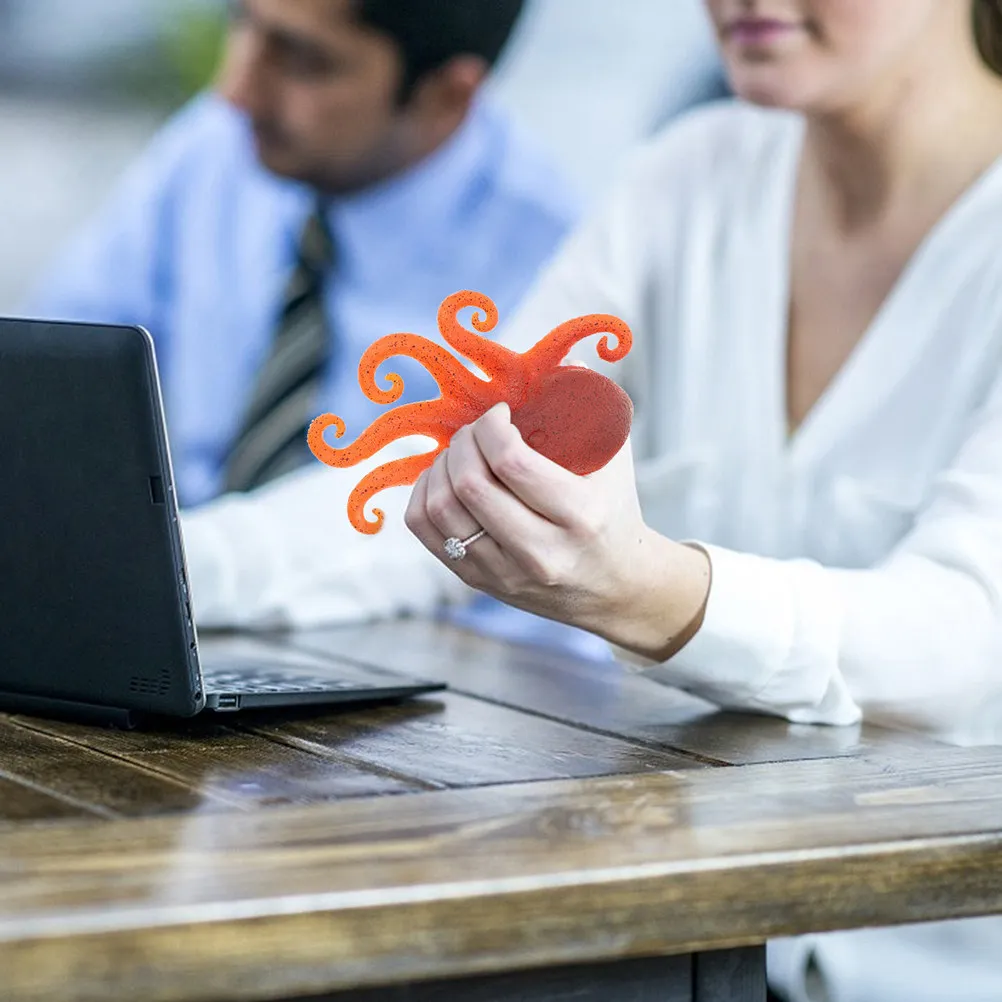 

2Pcs Simulation Octopus Plastic Animal Figure Realistic Marine Decoration Educational Desktop Ornamental Adornment