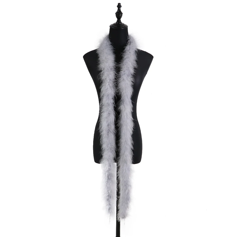 11 gram kalkoenveer boa pluizige maraboe veren sjaal bruiloft kleding accessoires vakantie decoraties naaien versieringen 2 meter