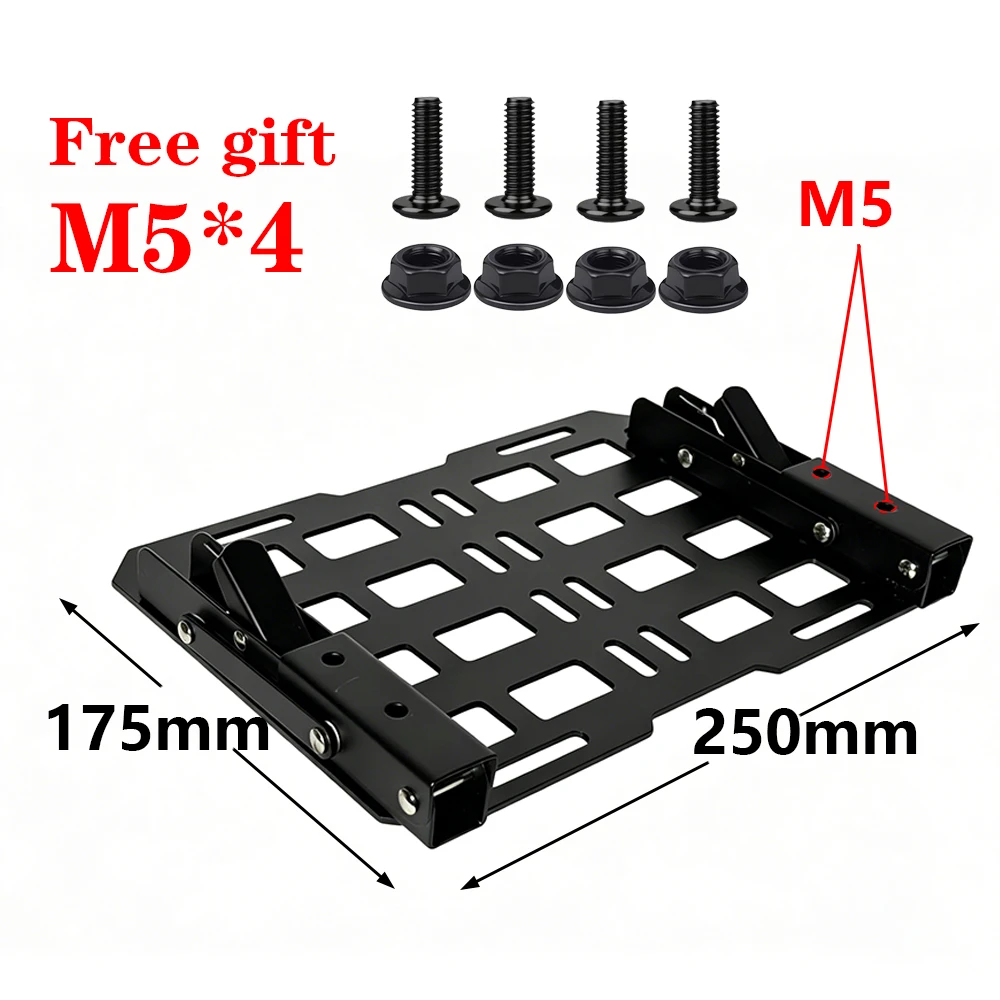 Universal Folding Aluminum Motorcycle Tail Box Trunk Top Case Quick-Mounting Molle Panel Tactical Storage Box Modular Organizer view 6