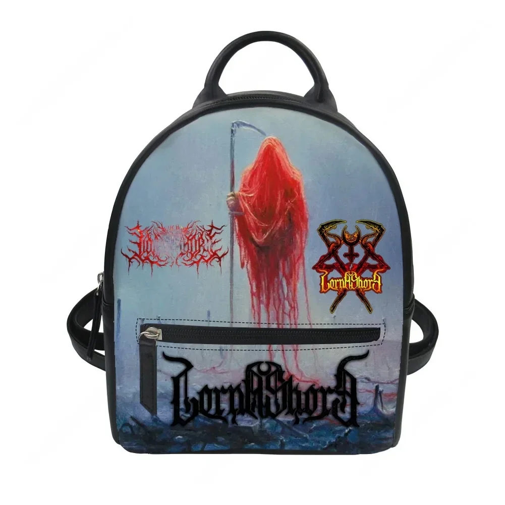 Lorna Shore Deathcore band Custom Backpack Purse Carter Schoolbags Double Shoulder Bag Mini Daypack Leather Travel Bag