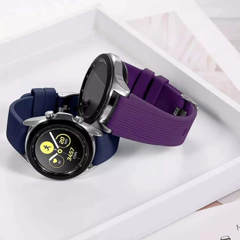 Correa de silicona para Samsung Galaxy Watch 3, banda deportiva cómoda de 22mm, 45mm, Gear S3, Huawei Watch 3, GT3, Amazfit GTR 3, 47mm