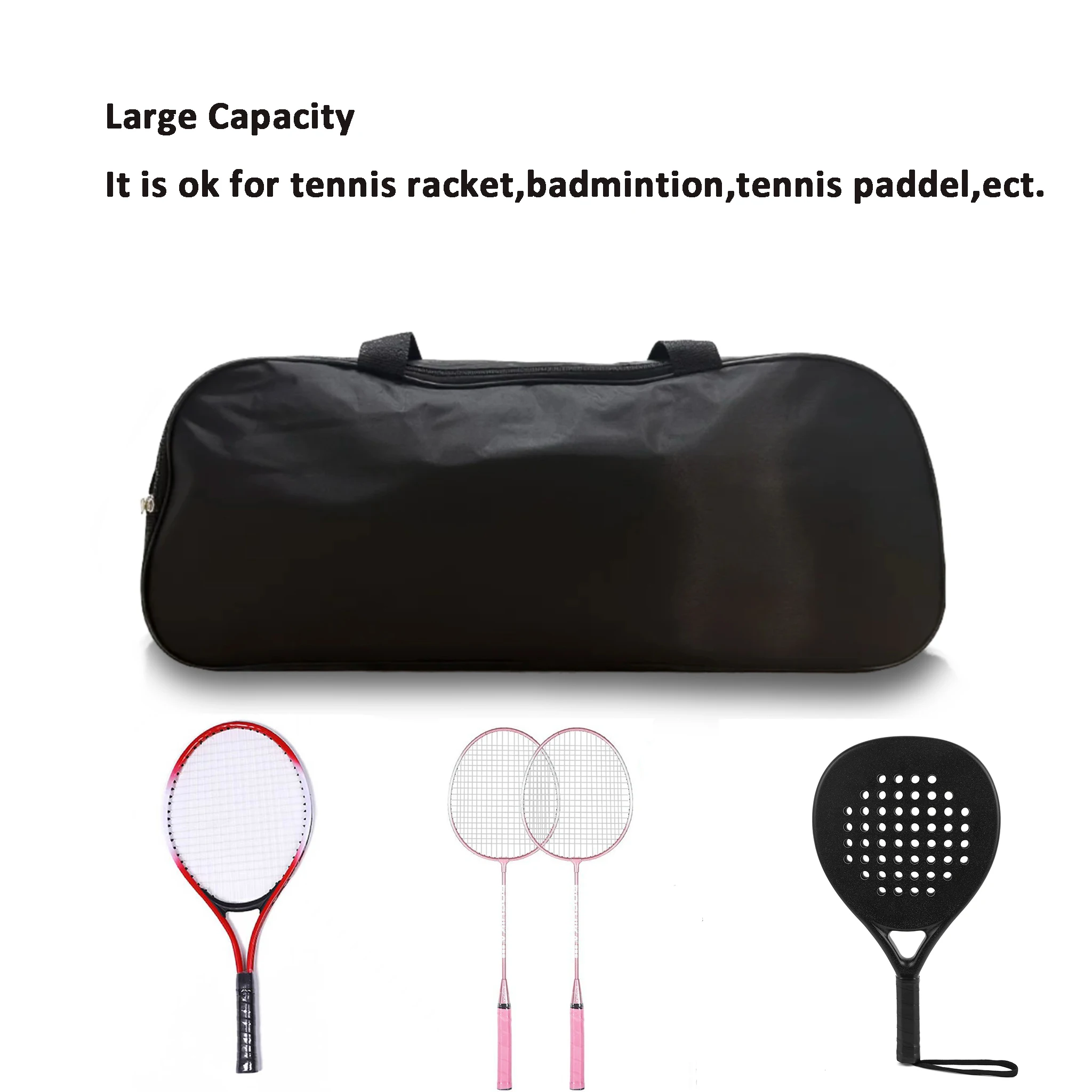 

Черная теннисная сумка, ручной рюкзак унисекс на одно плечо, оборудование для хранения теннисной подушки для бадминтона, легкая сумка для мячей