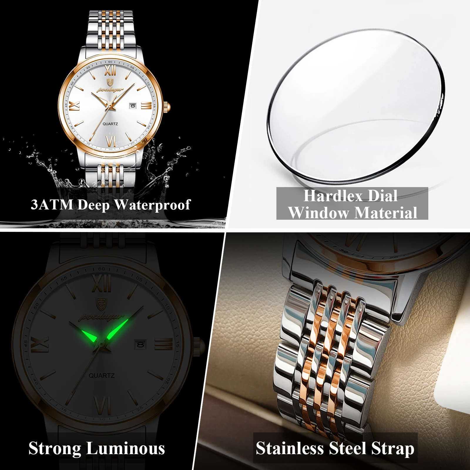 POEDAGAR ساعات نسائية فاخرة مق - مراجعة Rg Watches & Jewelry Gmbh وسعره