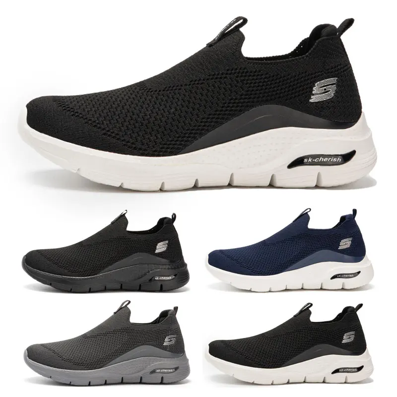 Zapatos informales transpirables para hombre, zapatillas de deporte para caminar, senderismo, zapatillas bajas de malla para correr, zapatos de