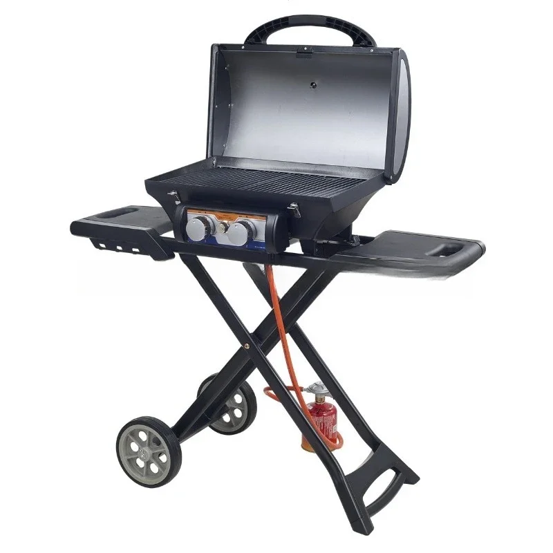 Portable outdoor gas stove, easy to carry, cast iron enamel baking