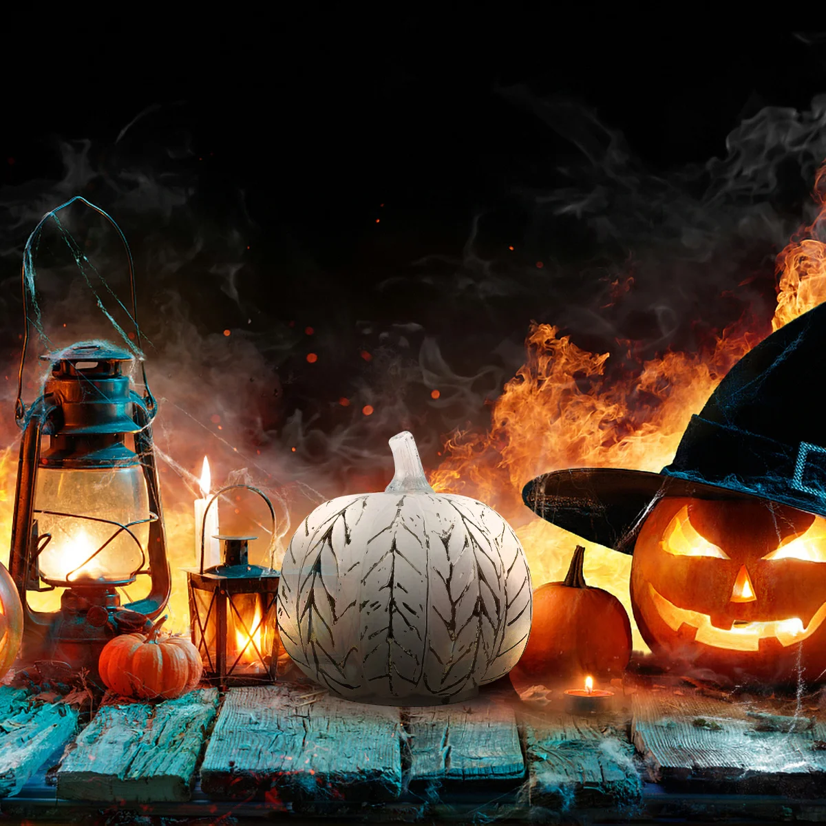 

1Pcs Halloween LED Pumpkin Lamp Realistic Flickering Light Safe Halloween Party Decoration Pumpkin Light LED Lamp